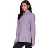 imageRBX Active Womens Ultra Soft Quilted Cowl Neck Pullover Sweater Lightweight Mock Neck Tunic Sweatshirt with ThumbholesLight Purple Shadow