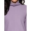imageRBX Active Womens Ultra Soft Quilted Cowl Neck Pullover Sweater Lightweight Mock Neck Tunic Sweatshirt with ThumbholesLight Purple Shadow