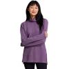 imageRBX Active Womens Ultra Soft Quilted Cowl Neck Pullover Sweater Lightweight Mock Neck Tunic Sweatshirt with ThumbholesPurple Haze