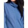 imageRBX Active Womens Ultra Soft Quilted Cowl Neck Pullover Sweater Lightweight Mock Neck Tunic Sweatshirt with ThumbholesRiverside Blue