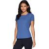 imageRBX Active Workout TShirt for Women Breathable Mesh Panel Gym Running Tee Stretchy Super Soft Gym Top with MeshBlue