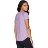 imageRBX Active Workout TShirt for Women Breathable Mesh Panel Gym Running Tee Stretchy Super Soft Gym Top with MeshLight Purple Grape