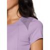 imageRBX Active Workout TShirt for Women Breathable Mesh Panel Gym Running Tee Stretchy Super Soft Gym Top with MeshLight Purple Grape