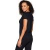 imageRBX Active Workout TShirt for Women Breathable Mesh Panel Gym Running Tee Stretchy Super Soft Gym Top with MeshPeached Black