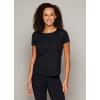 imageRBX Active Workout TShirt for Women Breathable Mesh Panel Gym Running Tee Stretchy Super Soft Gym Top with MeshPeached Black