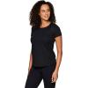imageRBX Active Workout TShirt for Women Breathable Mesh Panel Gym Running Tee Stretchy Super Soft Gym Top with MeshPeached Black
