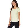 imageRBX Active Workout TShirt for Women Breathable Mesh Panel Gym Running Tee Stretchy Super Soft Gym Top with MeshPeached Pale Lime