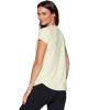imageRBX Active Workout TShirt for Women Breathable Mesh Panel Gym Running Tee Stretchy Super Soft Gym Top with MeshPeached Pale Lime