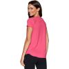 imageRBX Active Workout TShirt for Women Breathable Mesh Panel Gym Running Tee Stretchy Super Soft Gym Top with MeshPeached Pink