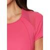 imageRBX Active Workout TShirt for Women Breathable Mesh Panel Gym Running Tee Stretchy Super Soft Gym Top with MeshPeached Pink