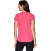 imageRBX Active Workout TShirt for Women Breathable Mesh Panel Gym Running Tee Stretchy Super Soft Gym Top with MeshPeached Pink