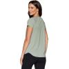 imageRBX Active Workout TShirt for Women Breathable Mesh Panel Gym Running Tee Stretchy Super Soft Gym Top with MeshPeached Sea Glass