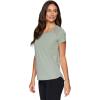 imageRBX Active Workout TShirt for Women Breathable Mesh Panel Gym Running Tee Stretchy Super Soft Gym Top with MeshPeached Sea Glass