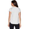 imageRBX Active Workout TShirt for Women Breathable Mesh Panel Gym Running Tee Stretchy Super Soft Gym Top with MeshWhite