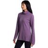 imageRBX Active Womens Ultra Soft Quilted Cowl Neck Pullover Sweater Lightweight Mock Neck Tunic Sweatshirt with ThumbholesPurple Haze