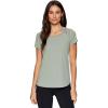 imageRBX Active Workout TShirt for Women Breathable Mesh Panel Gym Running Tee Stretchy Super Soft Gym Top with MeshPeached Sea Glass