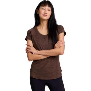 imageRBX Active Womens Athletic Quick Dry Space Dye Short Sleeve Yoga TShirtSpace Dye Chocolate