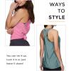 imageRBX Active Workout Tank Top for Women Racerback Flowy Yoga Top Fashion DetailCharcoal S21