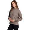 imageRBX Active Womens Fashion Yoga Lightweight Long Sleeve Pullover Hoodie TopRibbed Driftwood