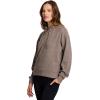 imageRBX Active Womens Fashion Yoga Lightweight Long Sleeve Pullover Hoodie TopRibbed Driftwood