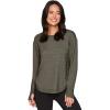 imageRBX Womens Long Sleeve French Terry Yoga Pullover with Thumbholes Heathered Green Olive S