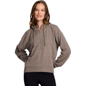 imageRBX Active Womens Fashion Yoga Lightweight Long Sleeve Pullover Hoodie TopRibbed Driftwood