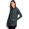 image:imageRBX Active Womens Fashion Yoga Long Sleeve Soft Lightweight Hoodie Pullover TopGreen Smoke Heather