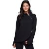 image:imageRBX Activewear Womens Fleece Sweatshirt Fashion Pullover With Pockets Zip Mock Neck and Thumb HolesBlack