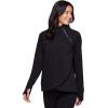 image:imageRBX Activewear Womens Fleece Sweatshirt Fashion Pullover With Pockets Zip Mock Neck and Thumb HolesBlack