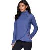 image:imageRBX Activewear Womens Fleece Sweatshirt Fashion Pullover With Pockets Zip Mock Neck and Thumb HolesCobalt