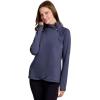 image:imageRBX Activewear Womens Fleece Sweatshirt Fashion Pullover With Pockets Zip Mock Neck and Thumb HolesCrown Blue