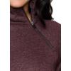 image:imageRBX Activewear Womens Fleece Sweatshirt Fashion Pullover With Pockets Zip Mock Neck and Thumb HolesDried Plum