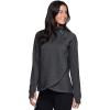 image:imageRBX Activewear Womens Fleece Sweatshirt Fashion Pullover With Pockets Zip Mock Neck and Thumb HolesF19 Charcoal