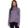 image:imageRBX Activewear Womens Fleece Sweatshirt Fashion Pullover With Pockets Zip Mock Neck and Thumb HolesGrape