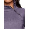 image:imageRBX Activewear Womens Fleece Sweatshirt Fashion Pullover With Pockets Zip Mock Neck and Thumb HolesGrape