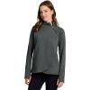 image:imageRBX Activewear Womens Fleece Sweatshirt Fashion Pullover With Pockets Zip Mock Neck and Thumb HolesGreen Slate Heather