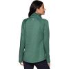 image:imageRBX Activewear Womens Fleece Sweatshirt Fashion Pullover With Pockets Zip Mock Neck and Thumb HolesPine Green Heather