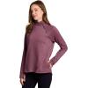 image:imageRBX Activewear Womens Fleece Sweatshirt Fashion Pullover With Pockets Zip Mock Neck and Thumb HolesPlumberry