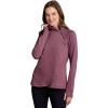 image:imageRBX Activewear Womens Fleece Sweatshirt Fashion Pullover With Pockets Zip Mock Neck and Thumb HolesPlumberry