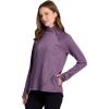 image:imageRBX Activewear Womens Fleece Sweatshirt Fashion Pullover With Pockets Zip Mock Neck and Thumb HolesPurple Haze