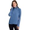 image:imageRBX Activewear Womens Fleece Sweatshirt Fashion Pullover With Pockets Zip Mock Neck and Thumb HolesRiverside