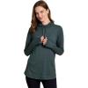 image:imageRBX Active Womens Fashion Yoga Long Sleeve Soft Lightweight Hoodie Pullover TopGreen Smoke Heather