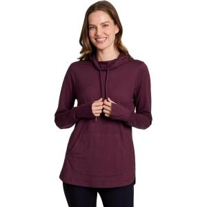 image:imageRBX Active Womens Fashion Yoga Long Sleeve Soft Lightweight Hoodie Pullover TopBurgundy Wine Heather