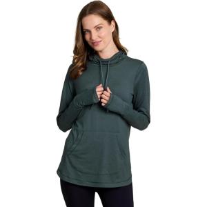 image:imageRBX Active Womens Fashion Yoga Long Sleeve Soft Lightweight Hoodie Pullover TopGreen Smoke Heather