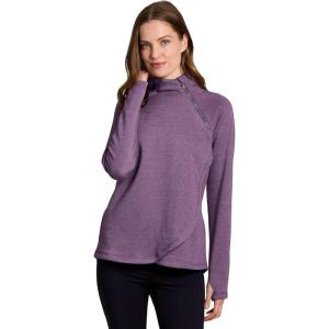 image:imageRBX Activewear Womens Fleece Sweatshirt Fashion Pullover With Pockets Zip Mock Neck and Thumb HolesPurple Haze