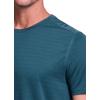 image:imageRBX Active Mens Athletic Performance Workout Gym Running Short Sleeve Crewneck TShirtShadow Stripe Dark Teal