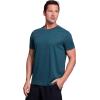 image:imageRBX Active Mens Athletic Performance Workout Gym Running Short Sleeve Crewneck TShirtShadow Stripe Dark Teal