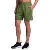 image:imageRBX Active Mens Gym Shorts Moisture Wicking Quick Drying Jersey Running Workout Shorts with PocketsKale Green
