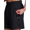 image:imageRBX Active Mens Gym Shorts Moisture Wicking Quick Drying Jersey Running Workout Shorts with PocketsPerforated Dot Black