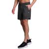 image:imageRBX Active Mens Gym Shorts Moisture Wicking Quick Drying Jersey Running Workout Shorts with PocketsPerforated Dot Charcoal